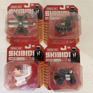 Bonkers Skibidi Toilet Series 1 Complete Set 4 1:64 Diecast Figures Tank Copter
